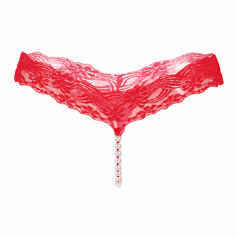 Solid color sexy lace T-back
