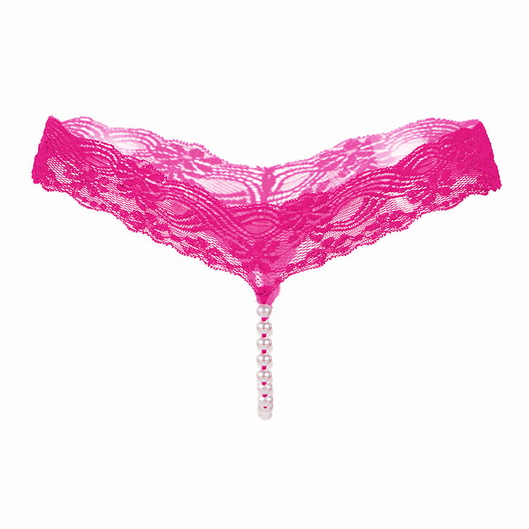 Solid color sexy lace T-back