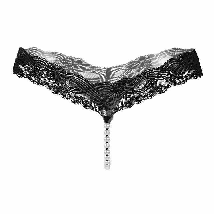 Solid color sexy lace T-back