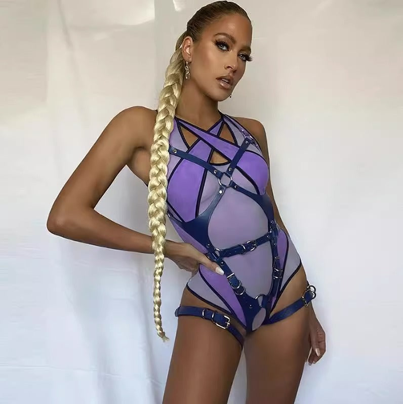 Sexy See-Through Hollow Bodysuit