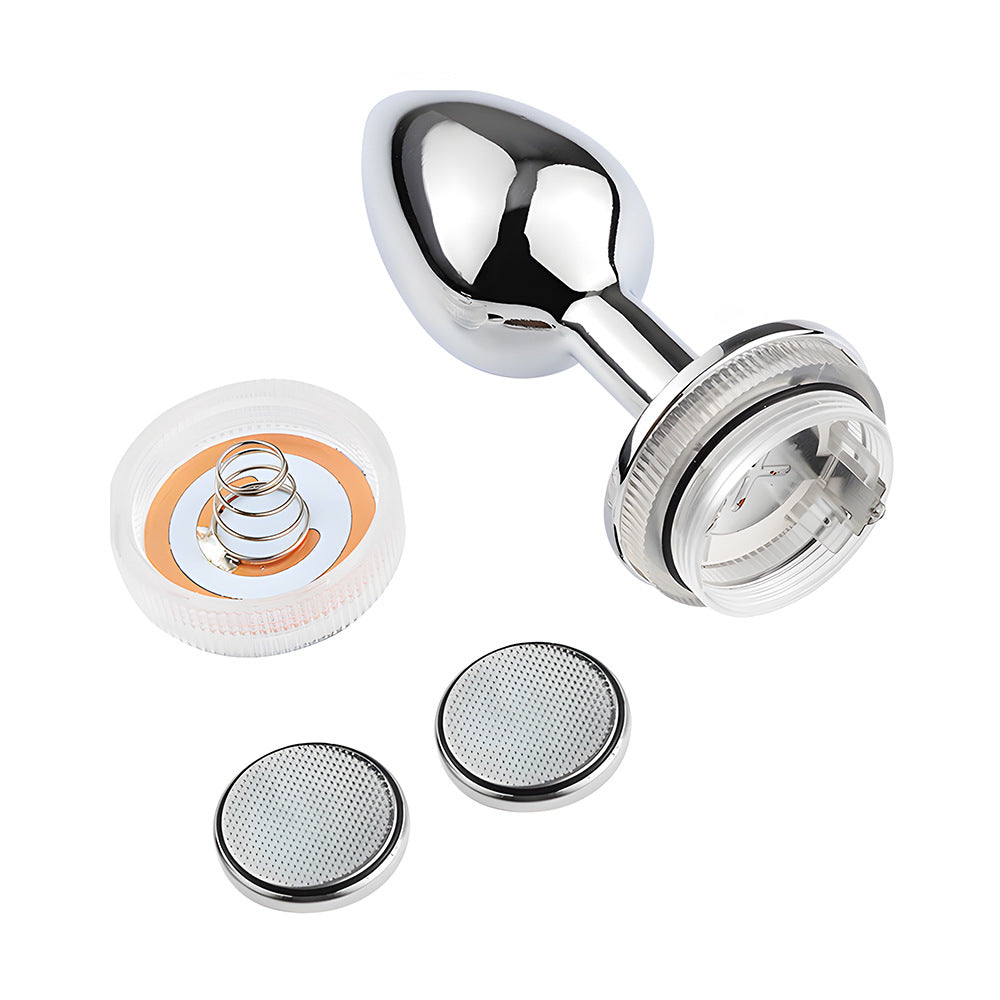 Remote Control RGB Metal Butt Plug——Colorful Luminous Vibrating Toy