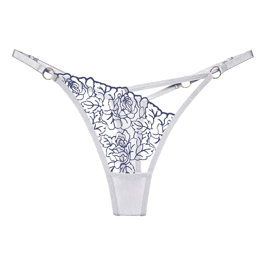 Lace V-shaped thong