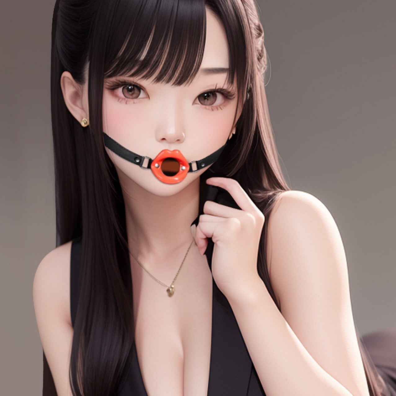 SM Leather Ball Gag β Seductive BDSM Mouth Restraint