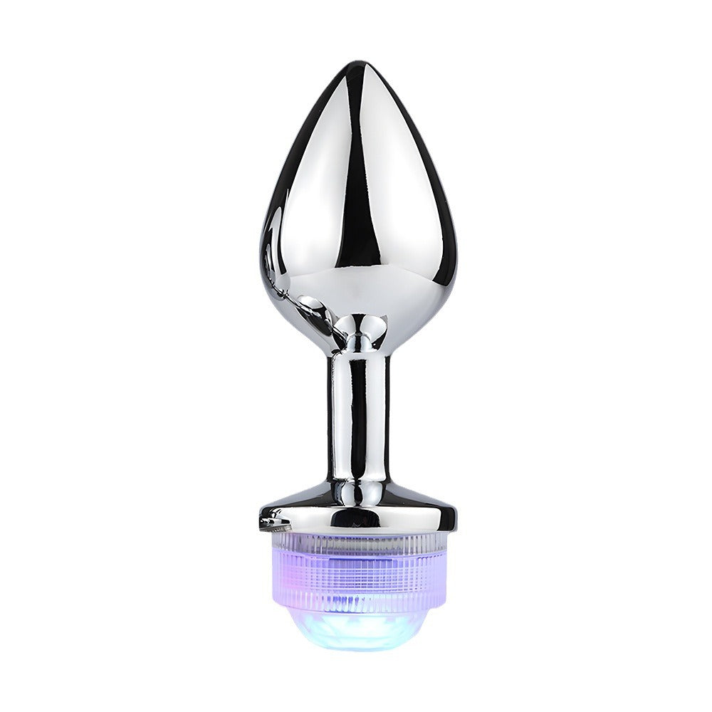 Remote Control RGB Metal Butt Plug——Colorful Luminous Vibrating Toy