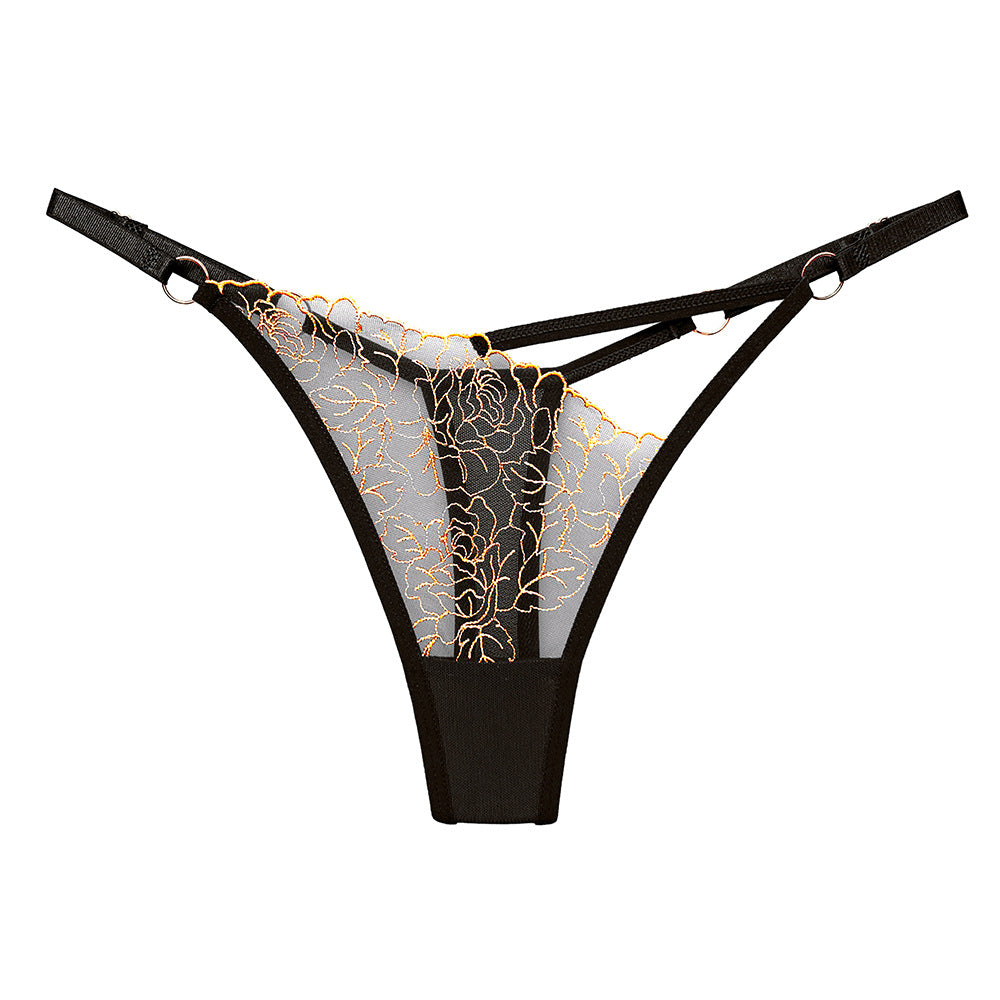 Lace V-shaped thong