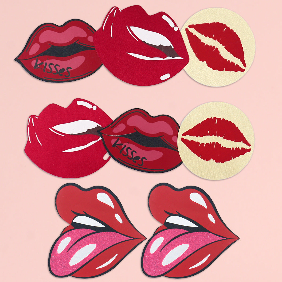 Disposable breathable sexy lip nipple stickers