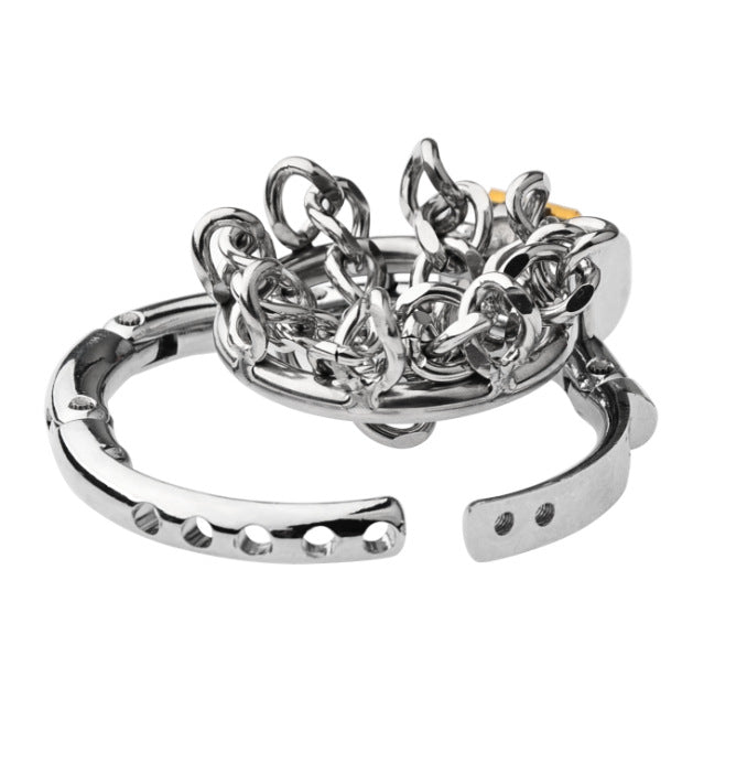 Stainless Steel Cock Ring with Adjustable Fit – Kinky Fetish Play