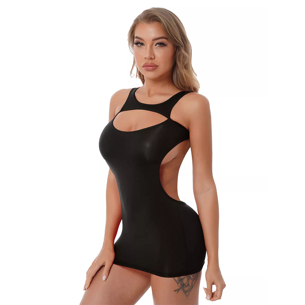Hollow back sleeveless dress
