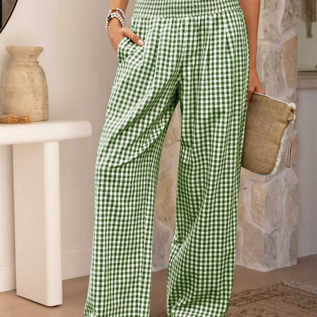 High-Waisted Striped Wide Leg Lounge Pants