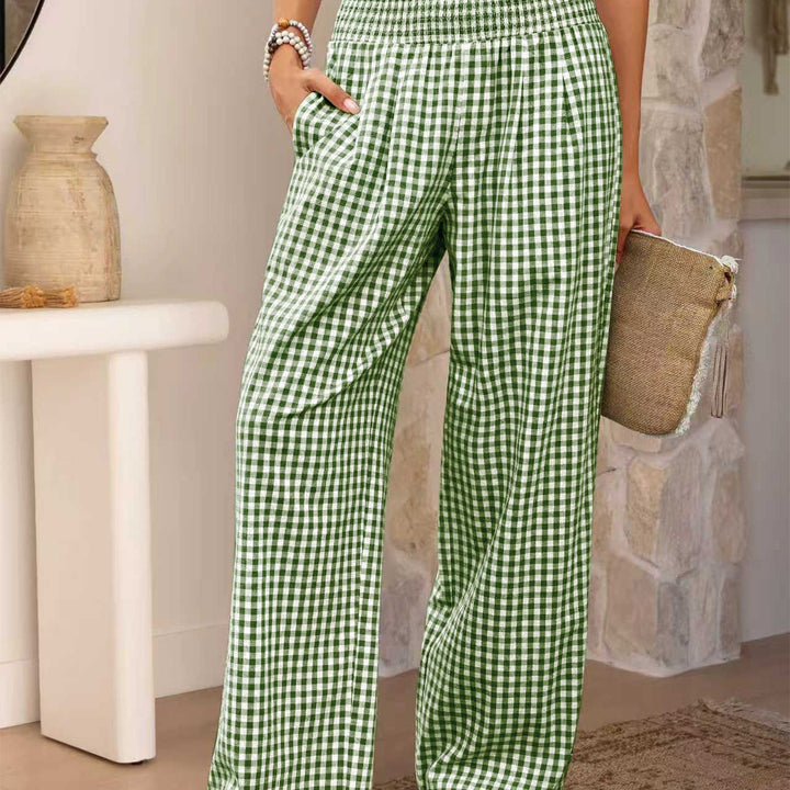 High-Waisted Striped Wide Leg Lounge Pants