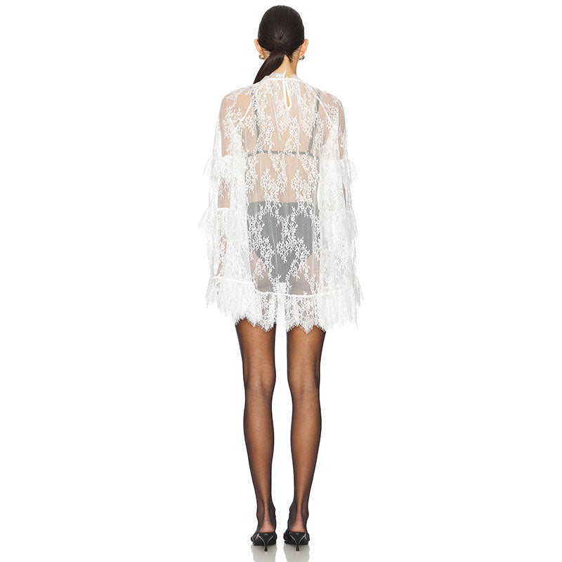 Sheer Lace Cover-Up Dress