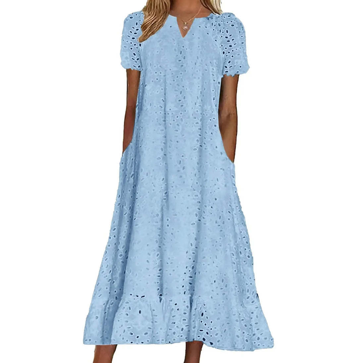 Eyelet Embroidered Maxi Dress