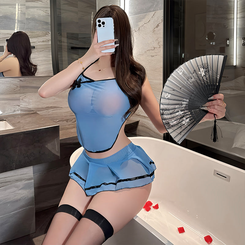 See-through no-take-off nightdress