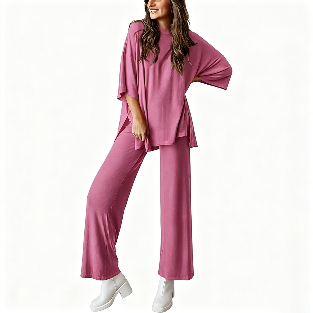 Elegant Casual Lounge Pants Set