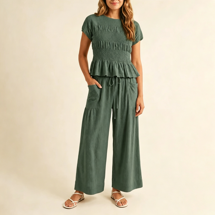 Relaxed Fit Short Sleeve Lounge Set