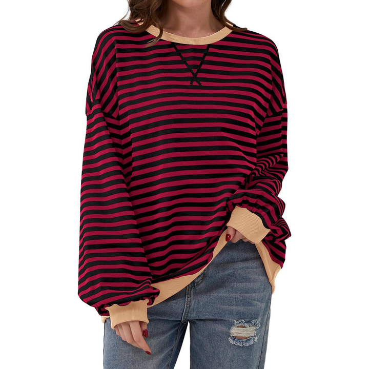 Women’s Striped Oversized Sweatshirt