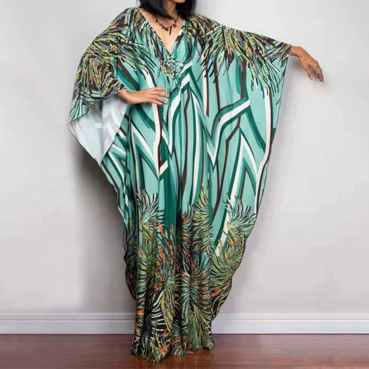 Relaxed Boho Off-Shoulder Striped Maxi Dress