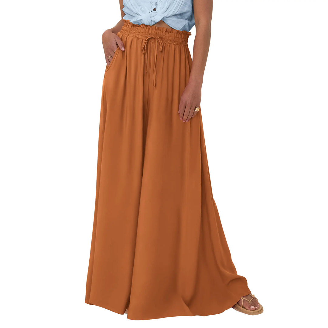High-Waisted Wide Leg Pants with Pockets