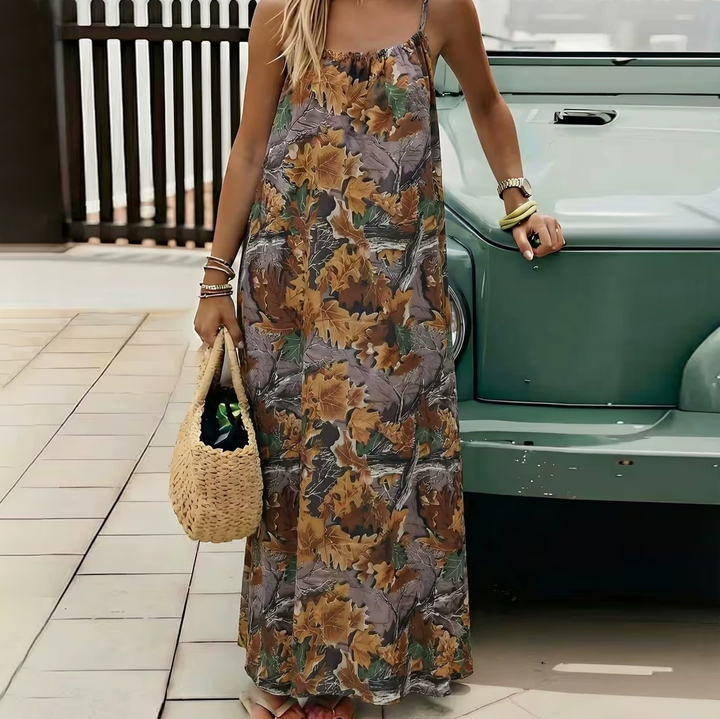 Plus-size backless halter dress