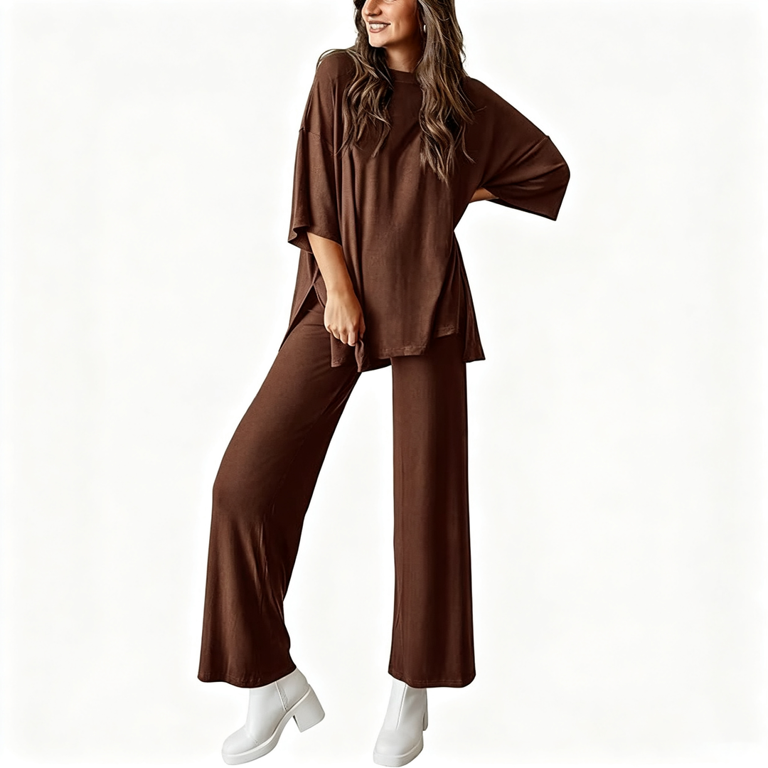 Elegant Casual Lounge Pants Set
