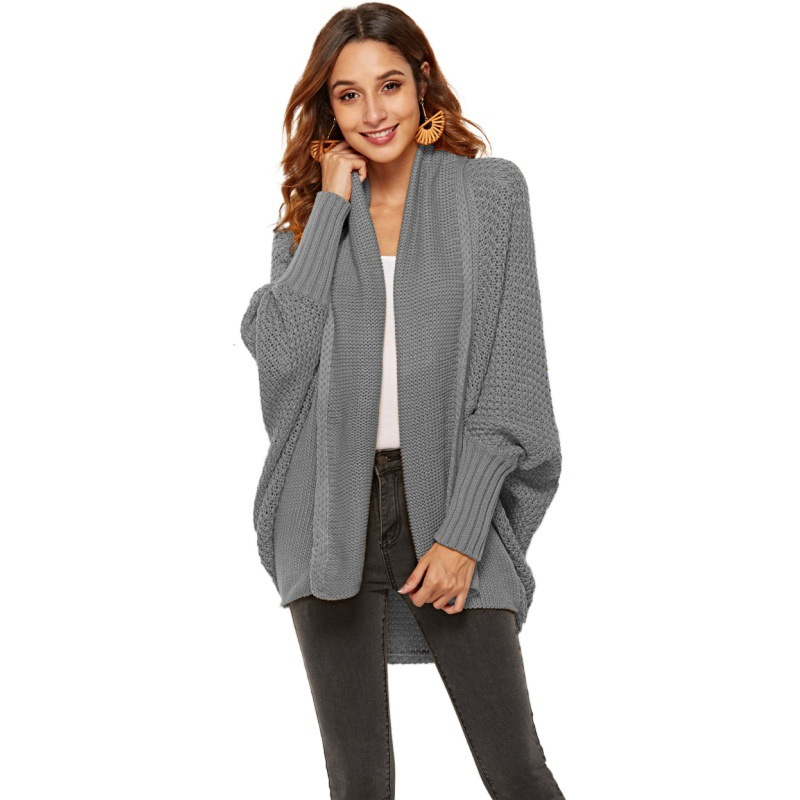 Women’s Off-Shoulder Knit Cardigan – Oversized Fit
