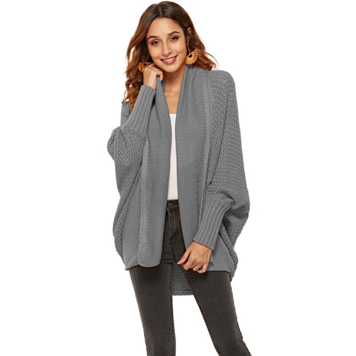 Women’s Off-Shoulder Knit Cardigan – Oversized Fit