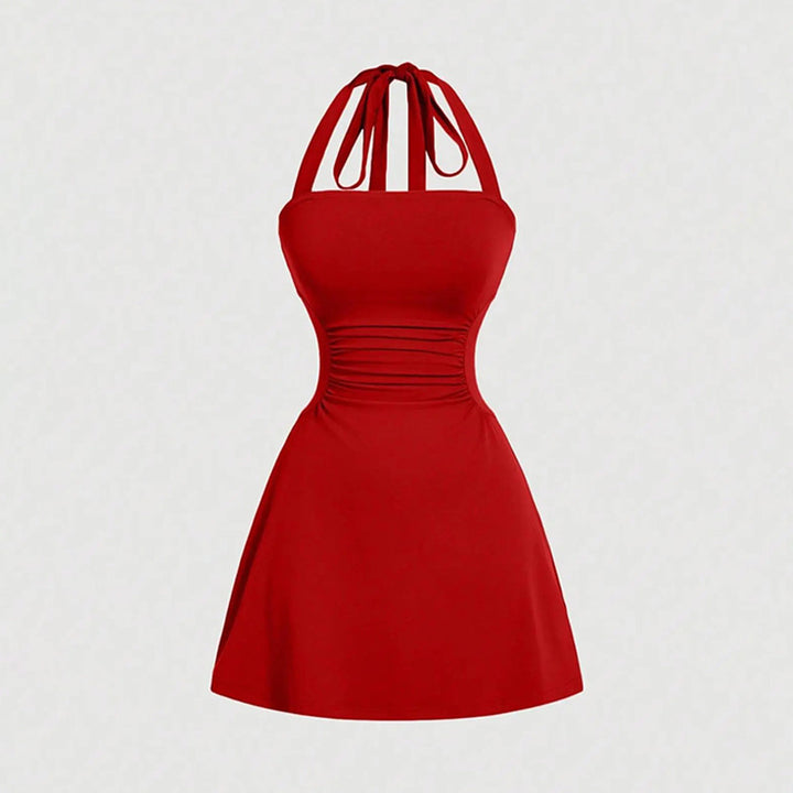 French Inspired Polka Dot Summer Mini Dress