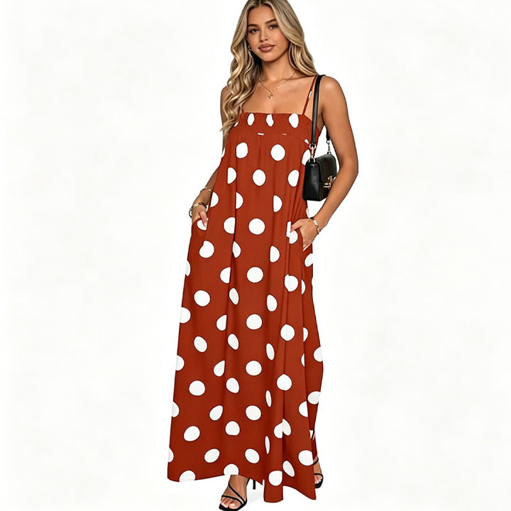 Polka Dot Cami Maxi Dress