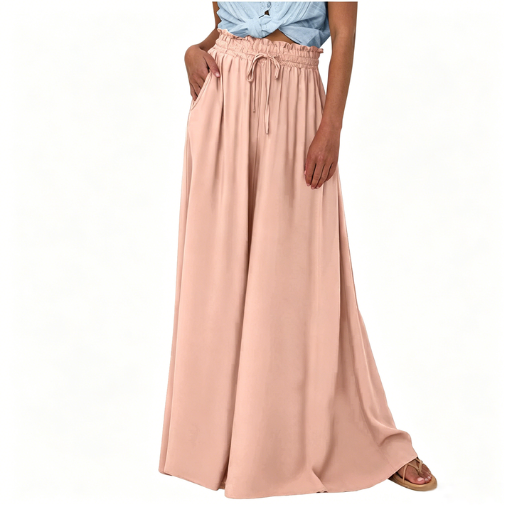 High-Waisted Wide Leg Pants with Pockets