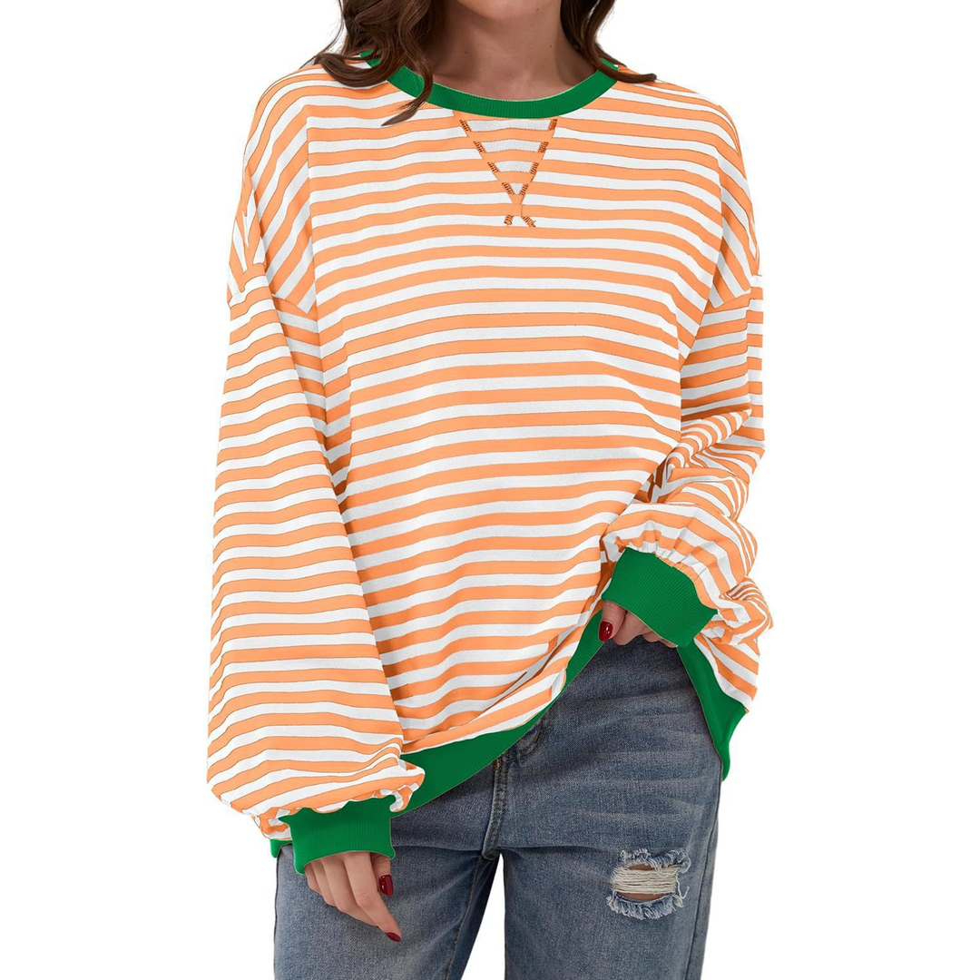 Women’s Striped Oversized Sweatshirt