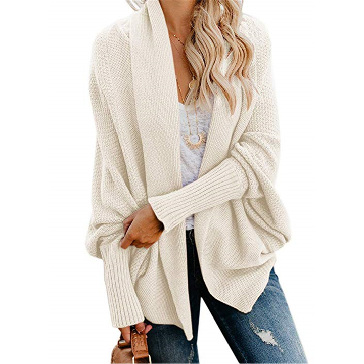 Women’s Off-Shoulder Knit Cardigan – Oversized Fit