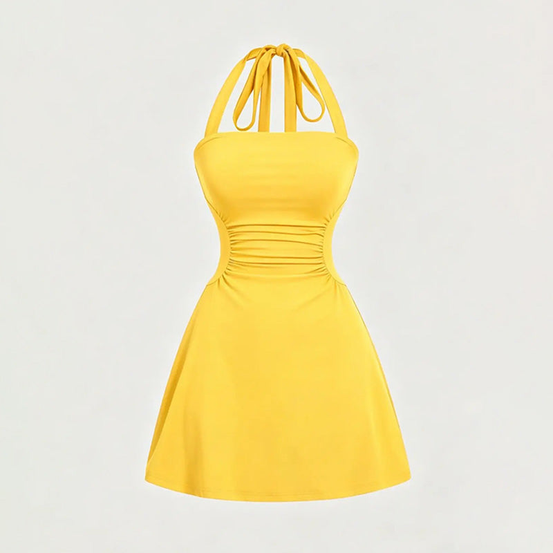 French Inspired Polka Dot Summer Mini Dress