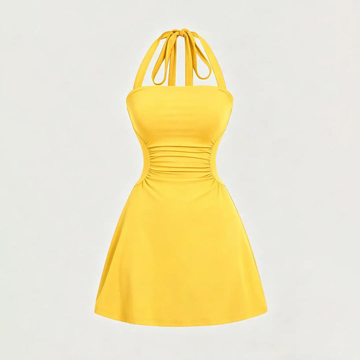 French Inspired Polka Dot Summer Mini Dress