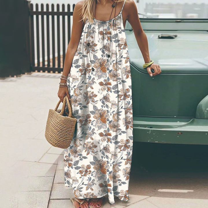 Plus-size backless halter dress