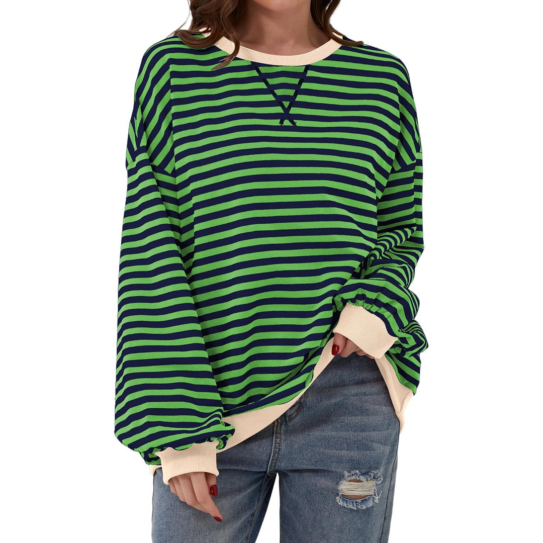 Women’s Striped Oversized Sweatshirt