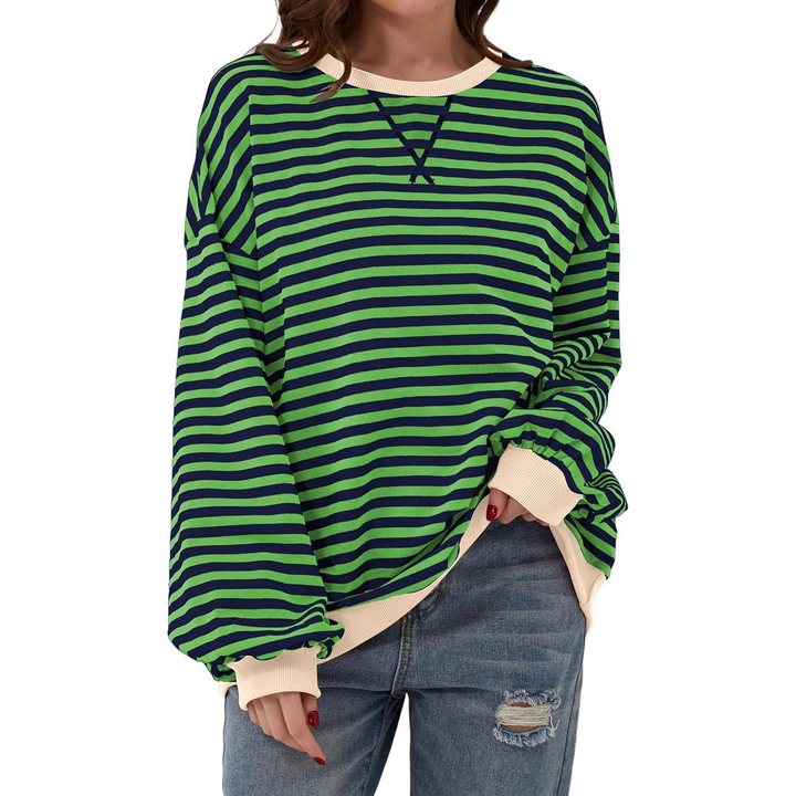 Women’s Striped Oversized Sweatshirt