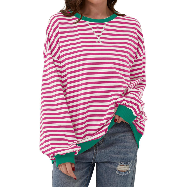 Women’s Striped Oversized Sweatshirt