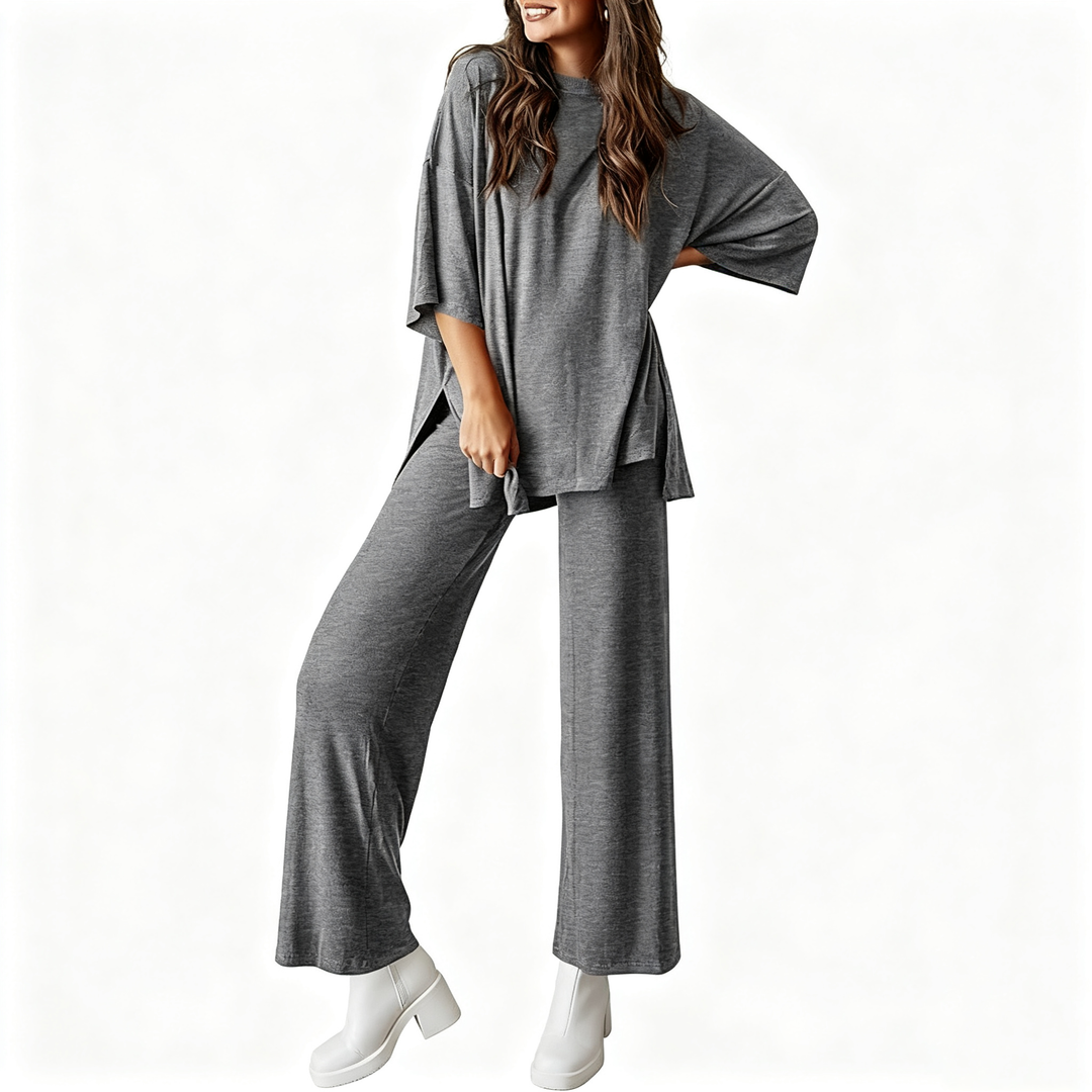 Elegant Casual Lounge Pants Set