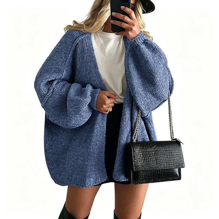 Women’s Chunky Knit Cardigan – Relaxed Fit