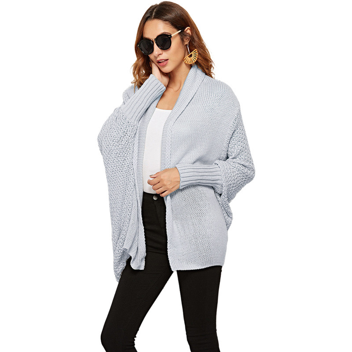 Women’s Off-Shoulder Knit Cardigan – Oversized Fit