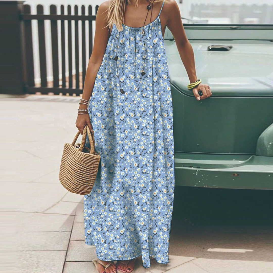 Plus-size backless halter dress
