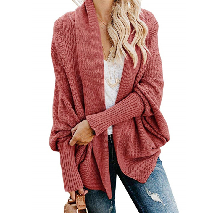 Women’s Off-Shoulder Knit Cardigan – Oversized Fit