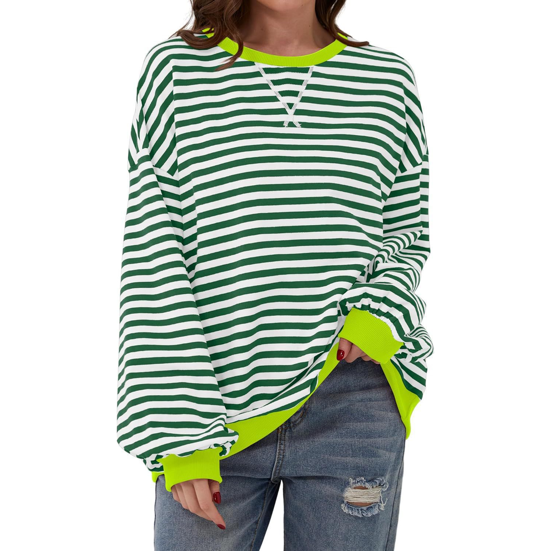 Women’s Striped Oversized Sweatshirt