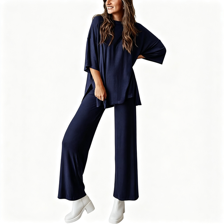 Elegant Casual Lounge Pants Set