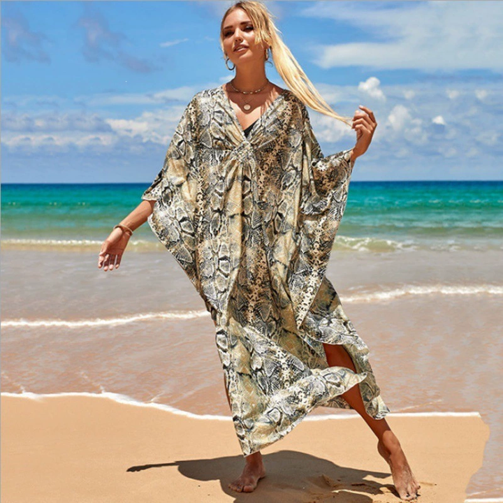 Relaxed Boho Off-Shoulder Striped Maxi Dress