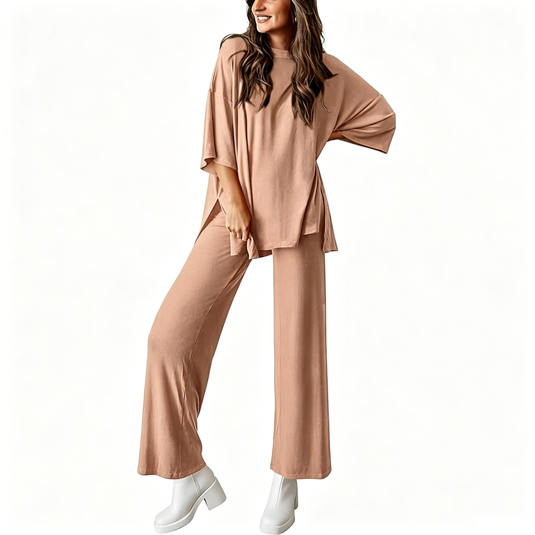 Elegant Casual Lounge Pants Set