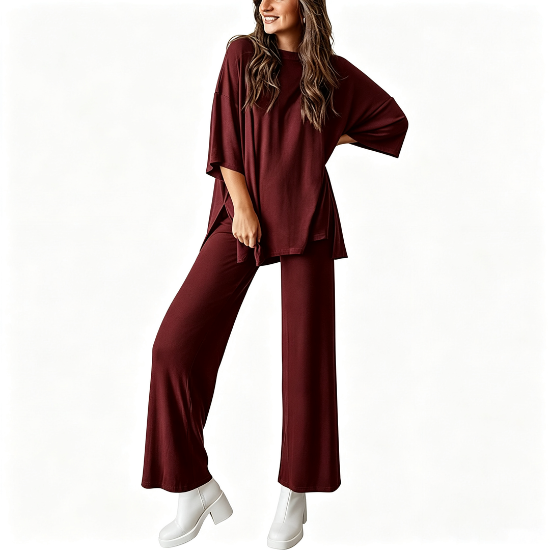 Elegant Casual Lounge Pants Set