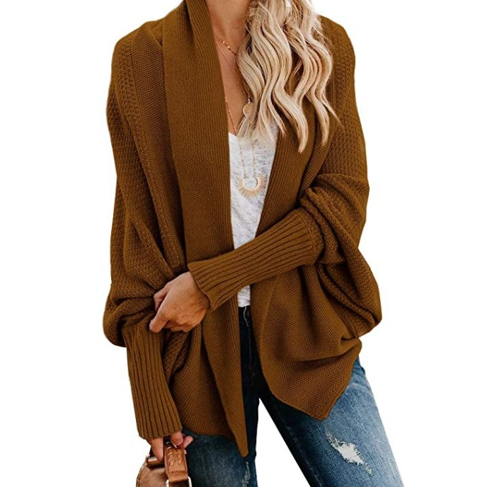 Women’s Off-Shoulder Knit Cardigan – Oversized Fit