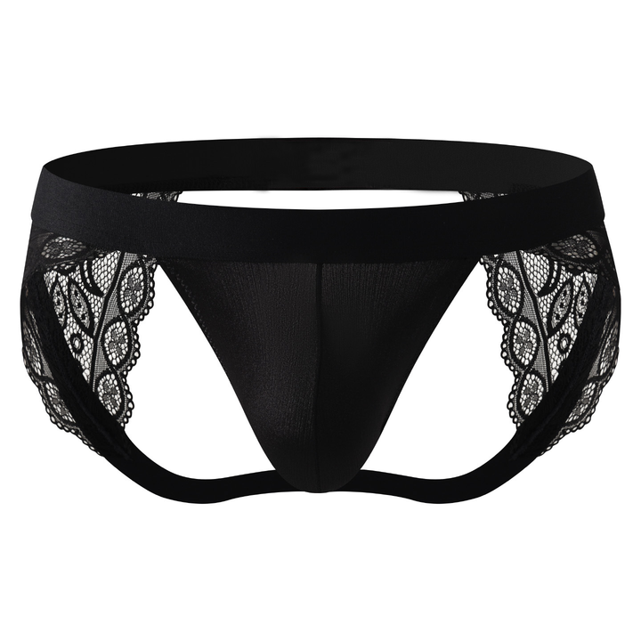 Men’s Lace Open-Back Briefs – Low-Rise Fit