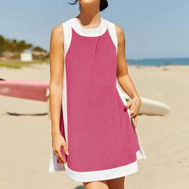 Color Block Sleeveless Top &amp; Shorts Set